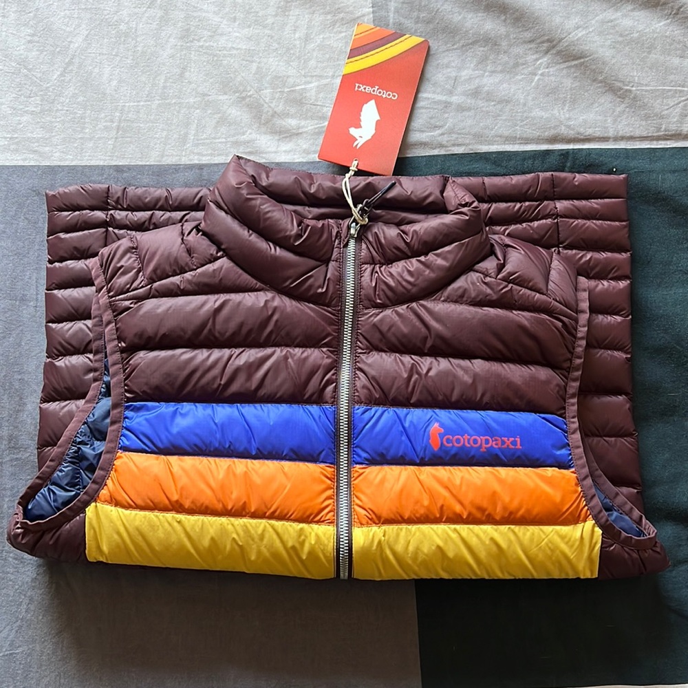 Cotopaxi Vest, Striped (Maroon) - Men’s M